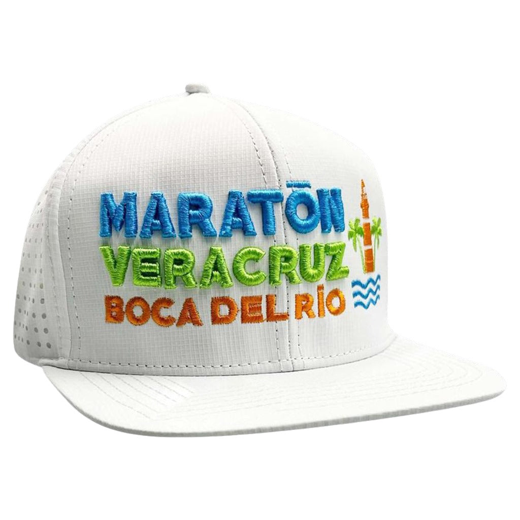 Gorra Running Bordada Maraton Veracruz Plana