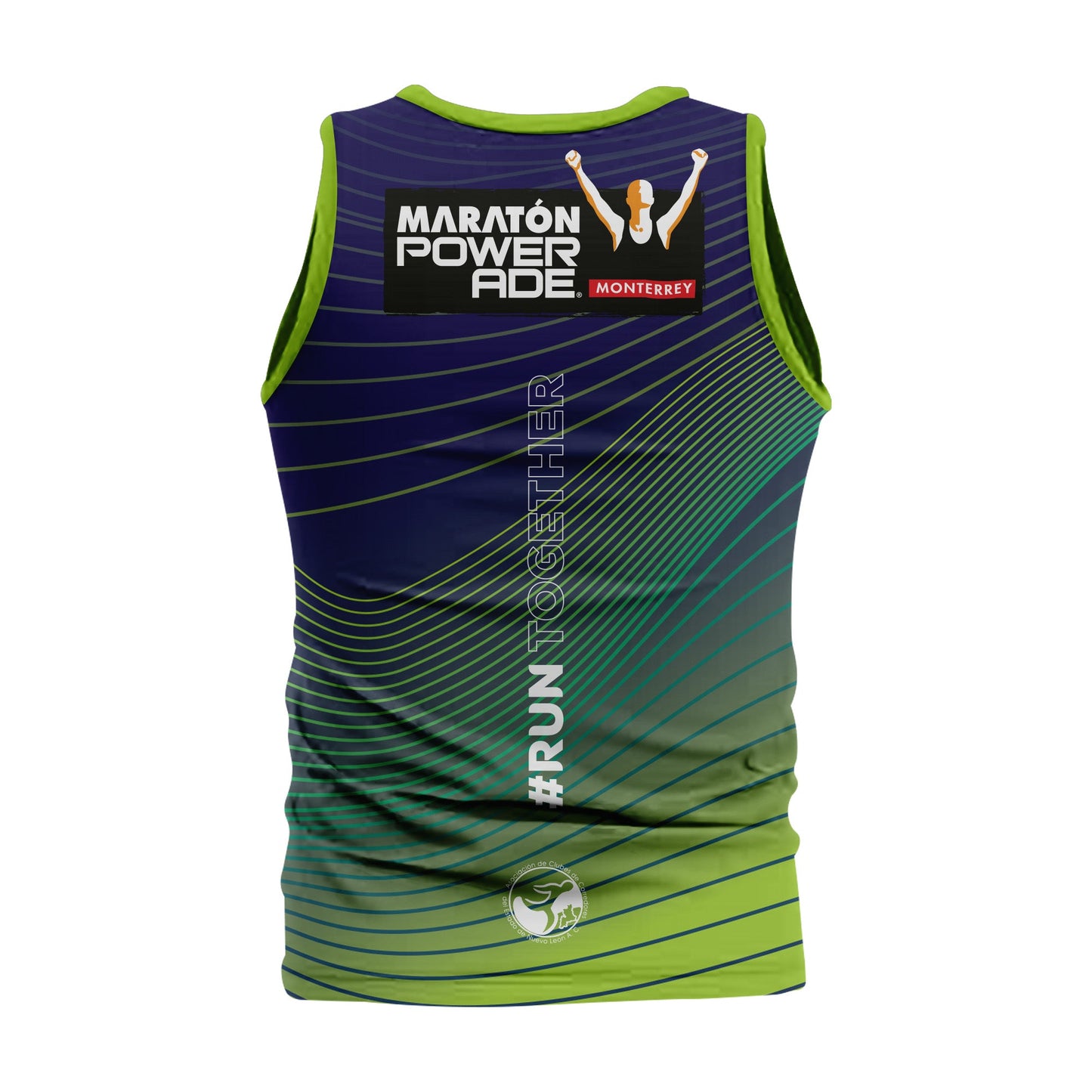 Tank Pro Sin Costuras Ligera Maraton Monterrey Verde Caballero
