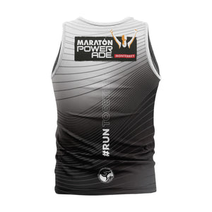 Tank Pro Sin Costuras Ligera Maraton Monterrey Negra  Dama